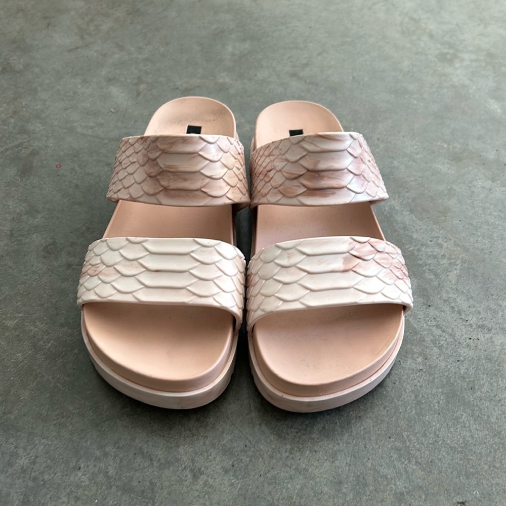 stylish pink slides